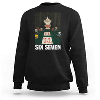 67 Poker Cat Sweatshirt Funny Six Seven Meme - Wonder Print Shop