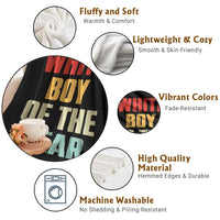 White Boy Of The Year Throw Blanket Funny Statement