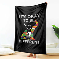 Autism Acceptance Throw Blanket It's Okay To Be Different