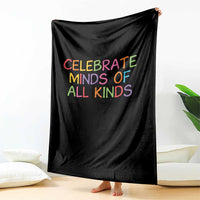 Autism Acceptance Throw Blanket Celebrate Minds of All Kinds
