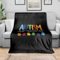 Autism Acceptance Throw Blanket Accept Understand Love Special Education Teacher Gift