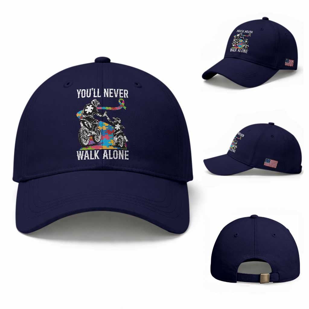 Autism Acceptance Baseball Cap Autism Dad Motocross Rider Father Son Support