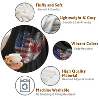 Half Canadian Half American USA Flag Canada America Throw Blanket