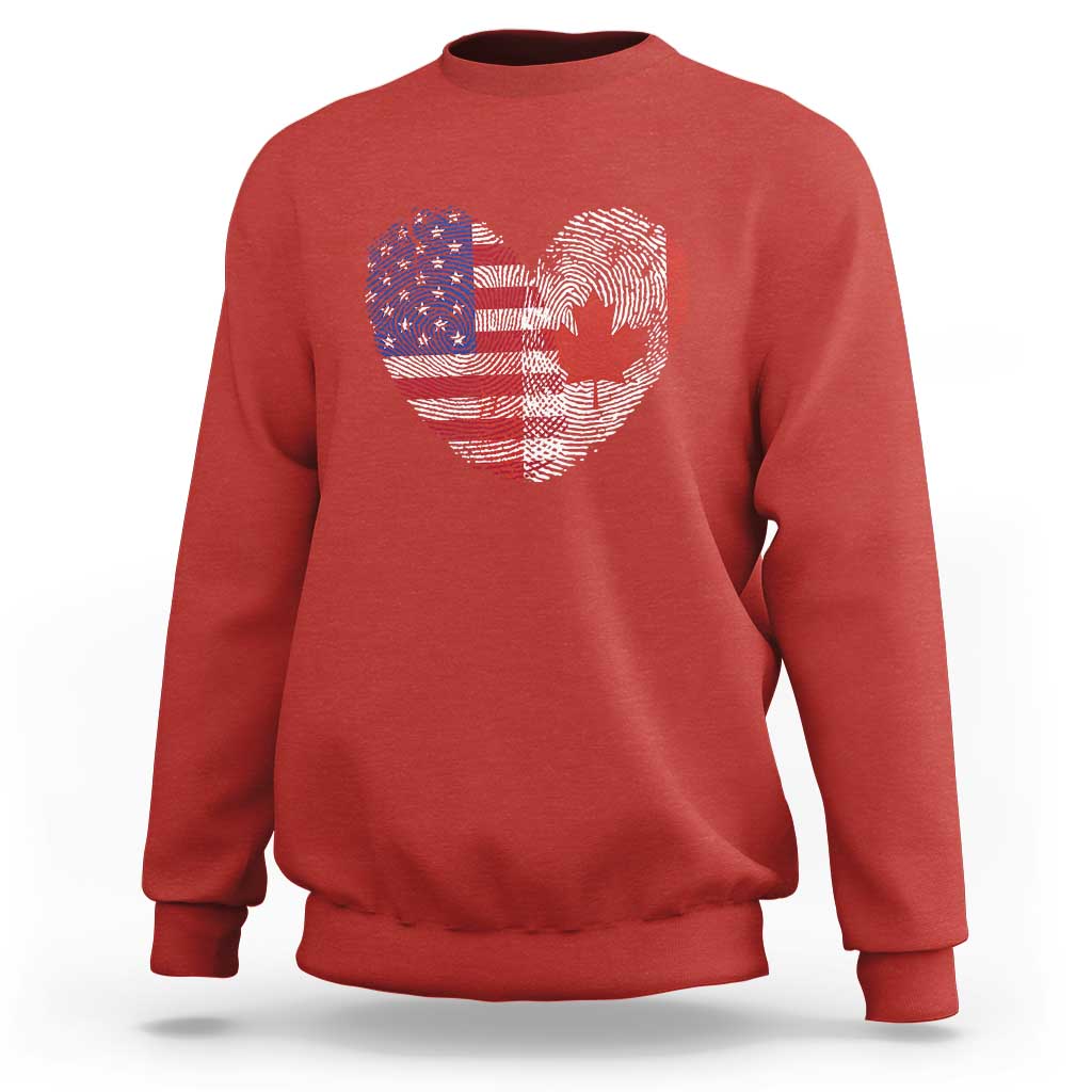 Half Canadian Half American USA Flag Canada America Sweatshirt