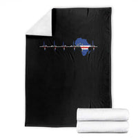 Germany Heartbeat EKG Deutschland Flag Map Throw Blanket