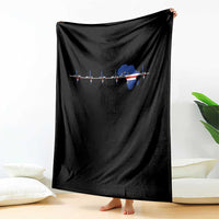 Germany Heartbeat EKG Deutschland Flag Map Throw Blanket