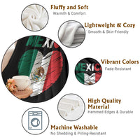 Mexican Flag Heart Mexico City Independence Day Gift Throw Blanket