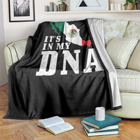It's in My DNA Mexican Proud Hispanic Gift Mexico Flag Throw Blanket