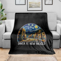 Santa Fe New Mexico Starry Night Style Throw Blanket