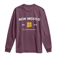 New Mexico Flag Map Zia Sun Souvenir Long Sleeve Shirt