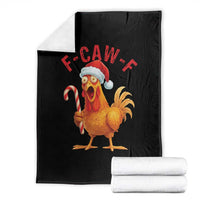 Christmas F Caw F Throw Blanket Funny Chicken Meme - Wonder Print Shop