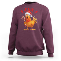 Christmas F Caw F Sweatshirt Funny Chicken Meme - Wonder Print Shop