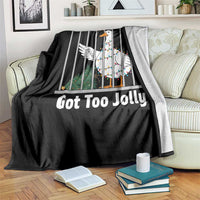 Funny Goose Christmas Throw Blanket Got Too Jolly - Wonder Print Shop