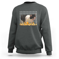 Screaming Cat Meme Sweatshirt Funny Internet Gen Z Cat Lover