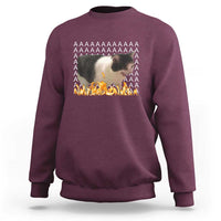 Screaming Cat Meme Sweatshirt Funny Internet Gen Z Cat Lover