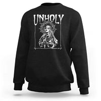 Unholy Nun Sweatshirt Funny Horror Unholy Nun Satan Baphomet Gothic