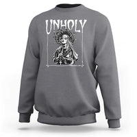 Unholy Nun Sweatshirt Funny Horror Unholy Nun Satan Baphomet Gothic