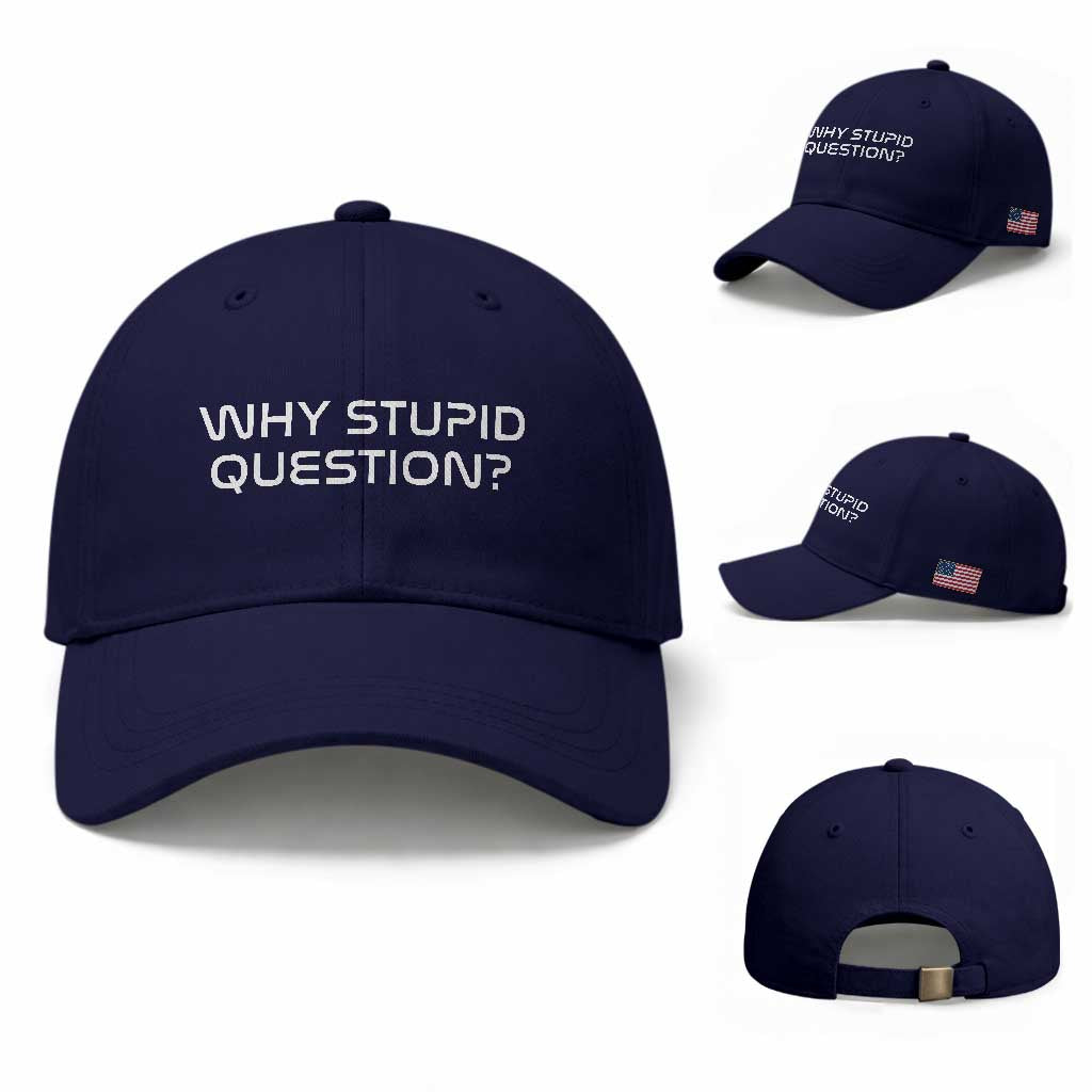 Why Stupid Question Baseball Cap Funny Space Quote Sci Fi Book
