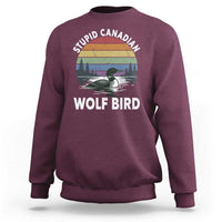 Stupid Canadian Wolf Bird Sweatshirt Sarcastic Animal Meme