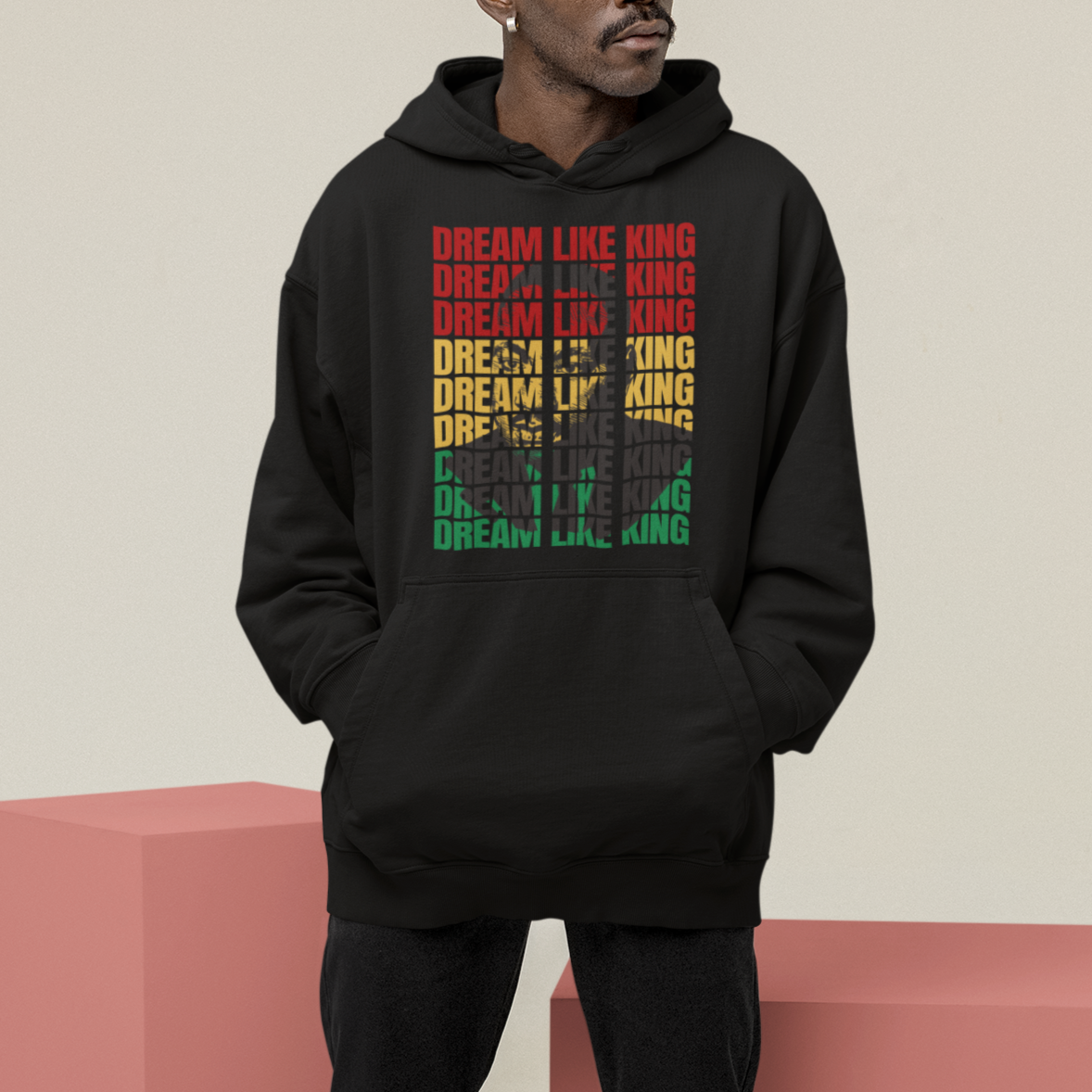 Martin Luther King Jr. Hoodie Dream Like King MLK Civil Rights Leaders Black History Month - Wonder Print Shop