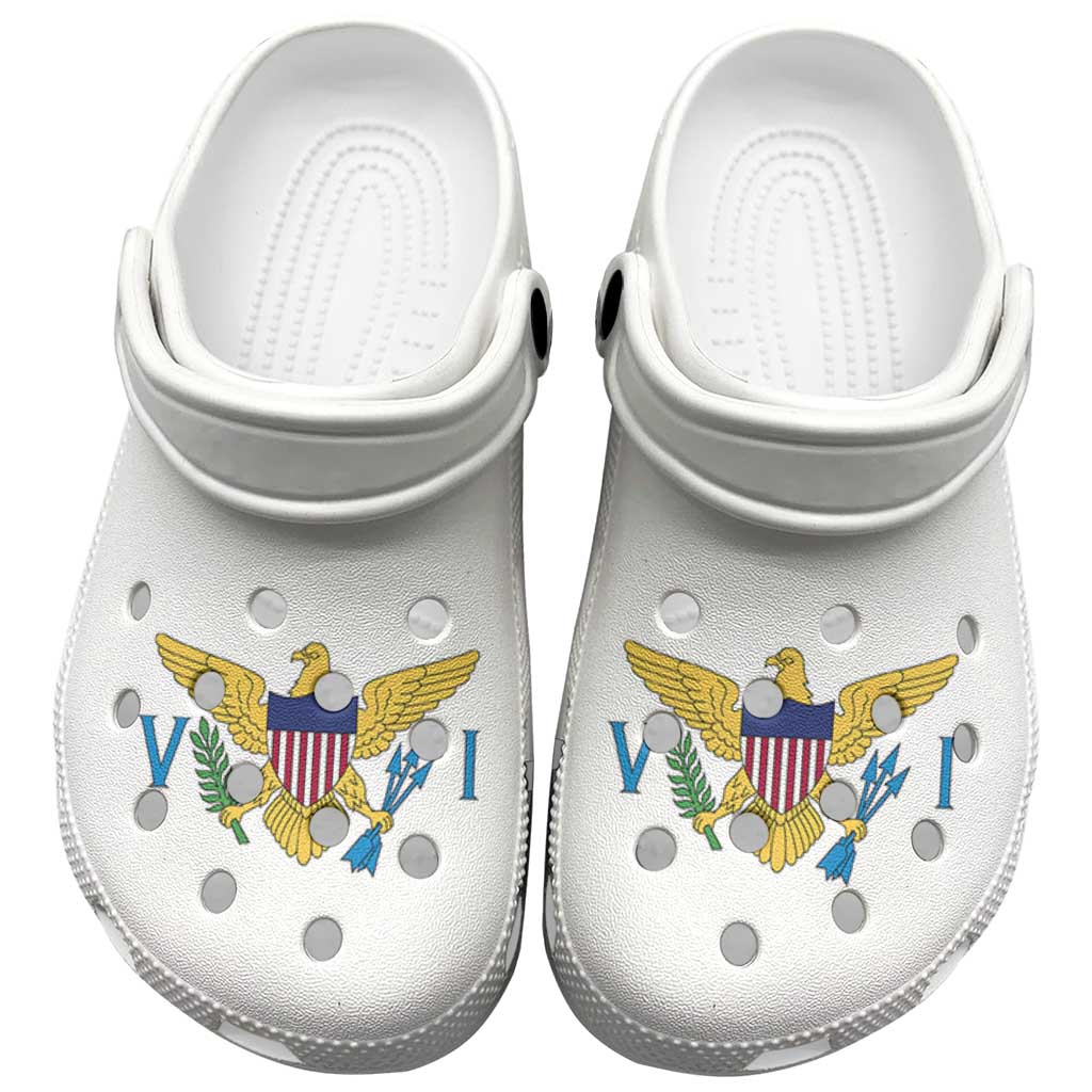 US Virgin Islands Clogs Shoes Heritage Palette Flag-Inspired - Wonder Print Shop