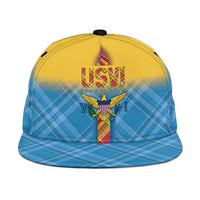 US Virgin Islands Snapback Cap Madras Pattern Gradient Style - Wonder Print Shop