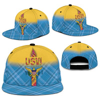 US Virgin Islands Snapback Cap Madras Pattern Gradient Style - Wonder Print Shop