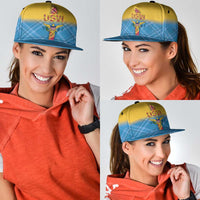 US Virgin Islands Snapback Cap Madras Pattern Gradient Style - Wonder Print Shop