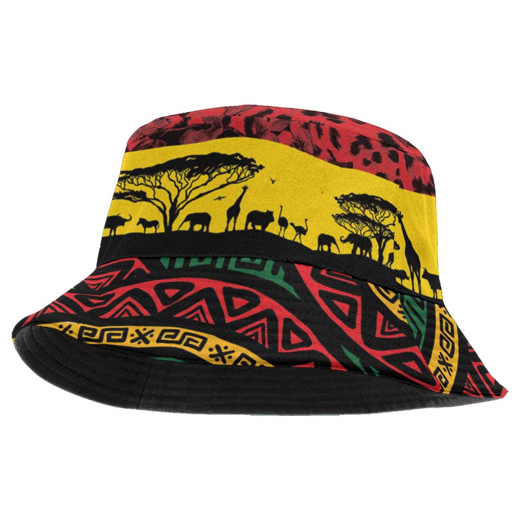 World Cricket Zimbabwe Bucket Hat Zimbabwe Bird Go Chevrons!