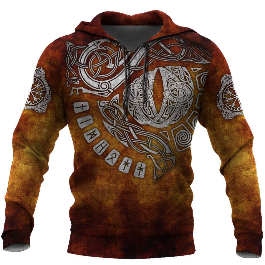 Viking Clothing Viking Tattoo Hoodie RLT12 - Wonder Print Shop