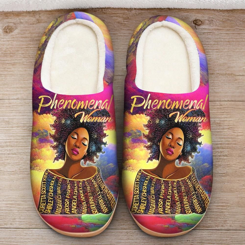 wonder-print-shop-footwear-black-history-phenomenal-woman-fleece-slipper