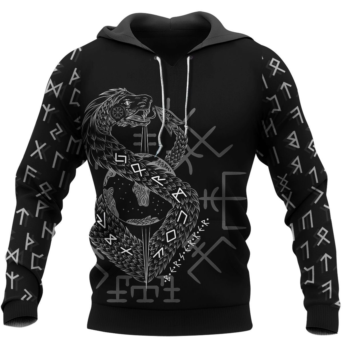 Viking Clothing JORMUNGand SON OF LOKI and ANGRBODA Viking Hoodie RLT12 - Wonder Print Shop