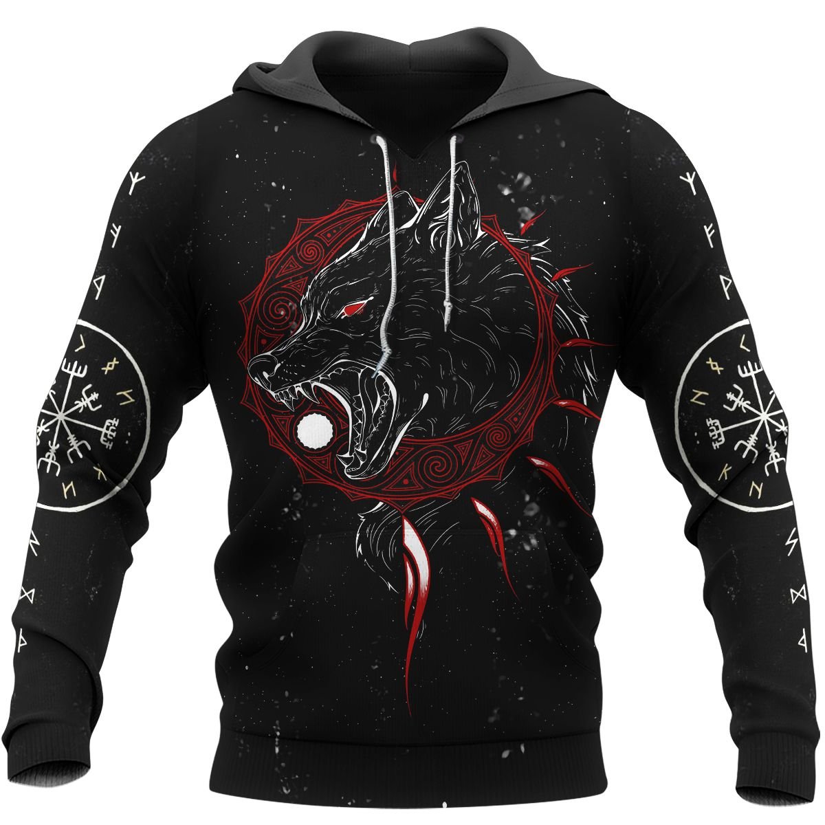 Viking Clothing Hati and Skoll Hoodie RLT12 - Wonder Print Shop