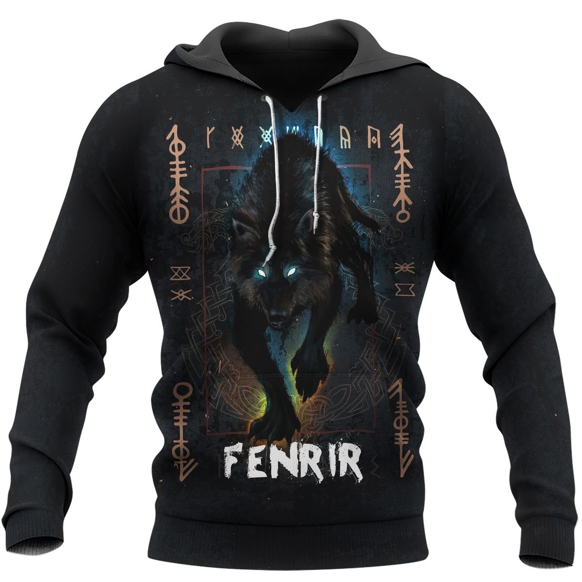 Viking Clothing Fenrir Odin Hoodie RLT12 - Wonder Print Shop