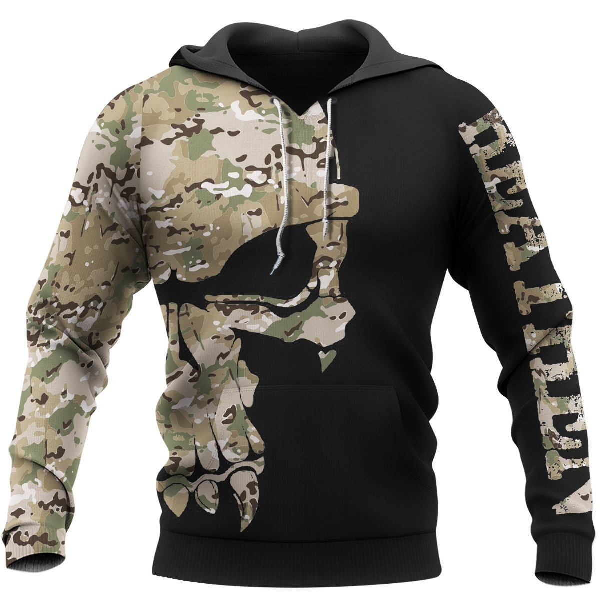 Viking Clothing CAMO Skull Valknut HEATHEN Hoodie RLT12 - Wonder Print Shop