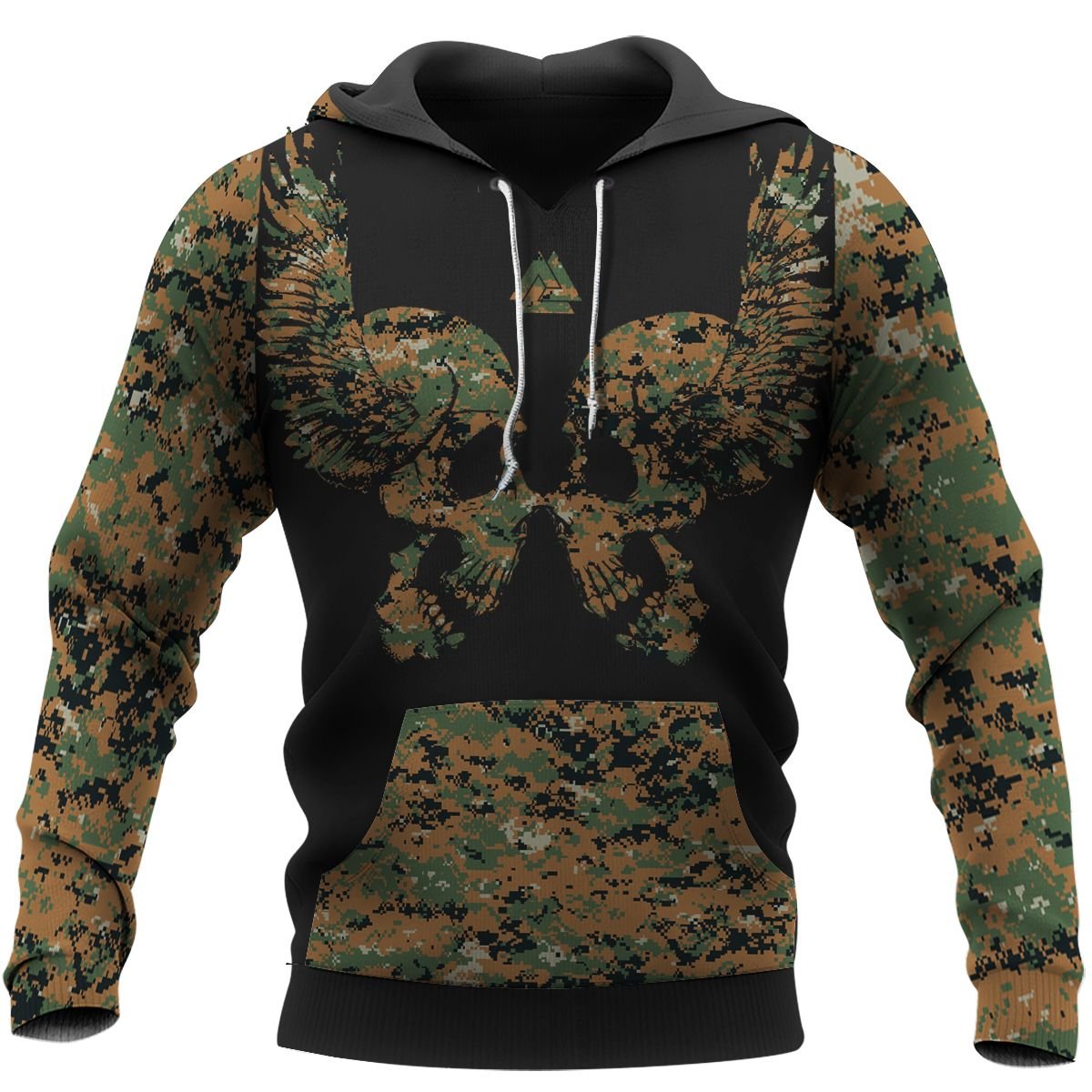 Viking Clothing Viking Camo Hammer Wolf Hoodie RLT12 - Wonder Print Shop