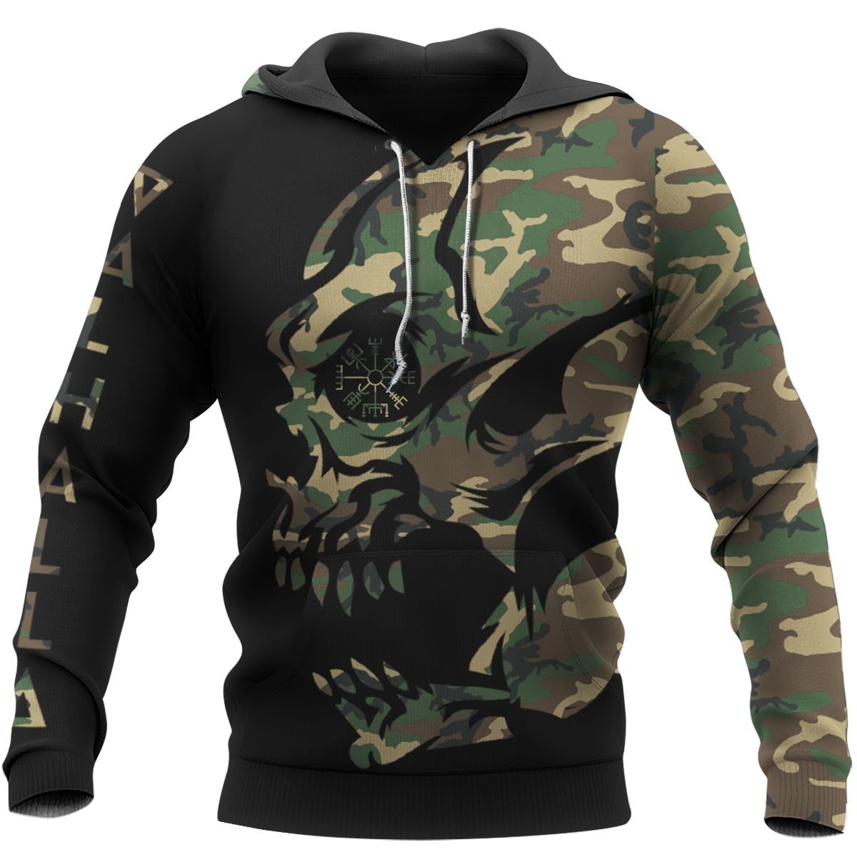 Viking Clothing Viking Camo Vegvisir Viking Hoodie RLT12 - Wonder Print Shop