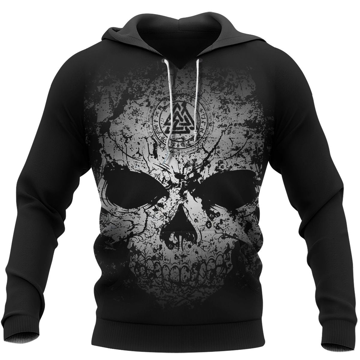 Viking Clothing Valknut Rune Viking Hoodie RLT12 - Wonder Print Shop