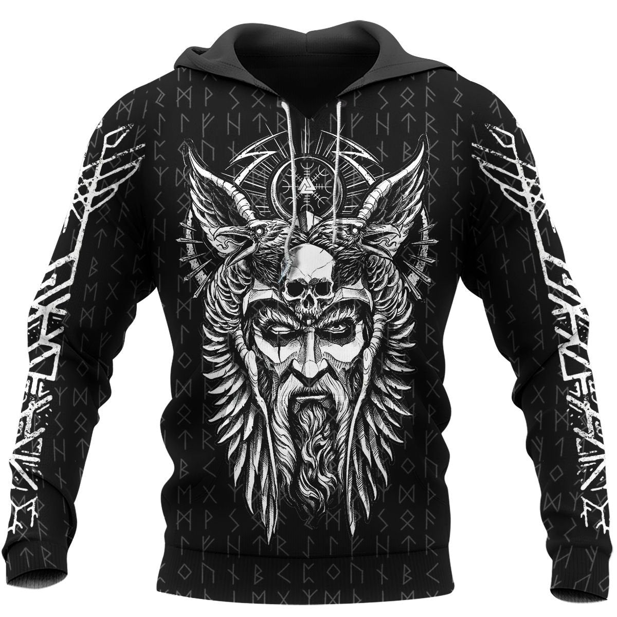 Viking Clothing Odin Vegvisir Viking Hoodie RLT12 - Wonder Print Shop