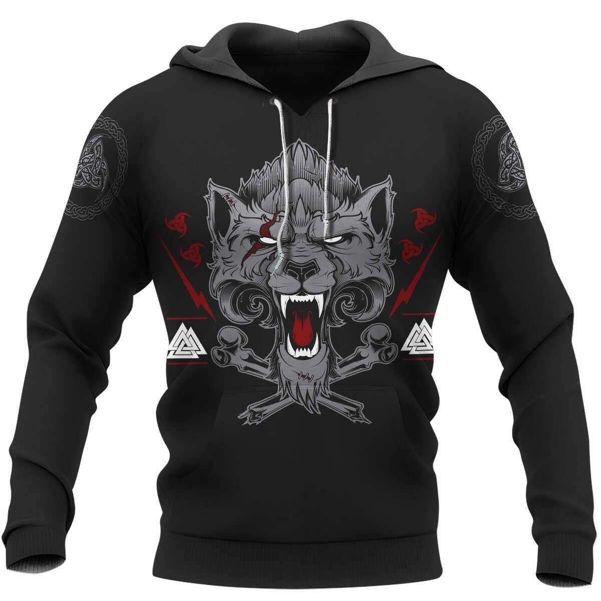 Viking Clothing Wolf Of Odin Viking Hoodie RLT12 - Wonder Print Shop