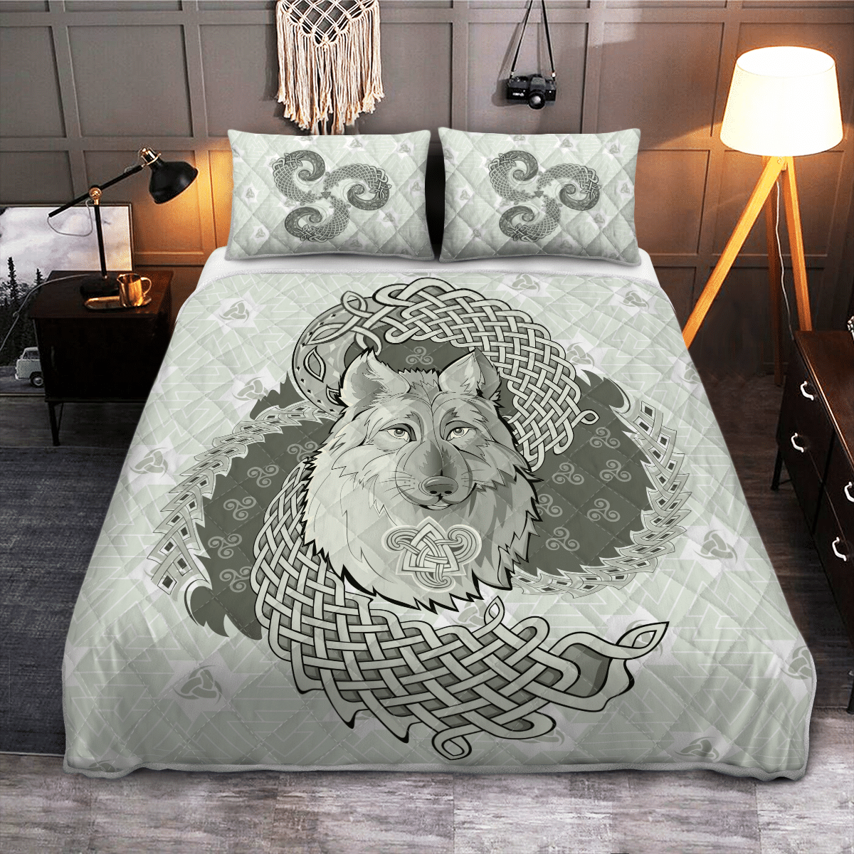 viking-quilt-bed-set-legendary-wolf-from-ancient-mythology-nordic-viking-quilt-bedding-set