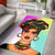 Wonder Print Shop Area Rug Colors and Bubbles Background Beautiful Woman 3 Area Rug LT10 - Wonder Print Shop