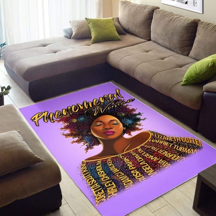 Wonder Print Shop Area Rug Phenomenal Woman Purple Area Rug LT10 - Wonder Print Shop