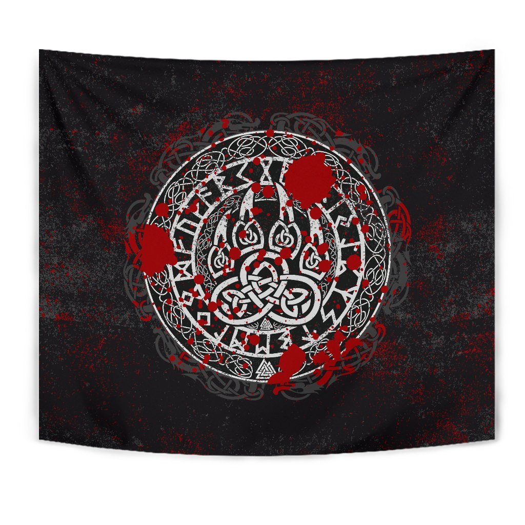 viking-tapestry-viking-bear-claws-blood-tattoo