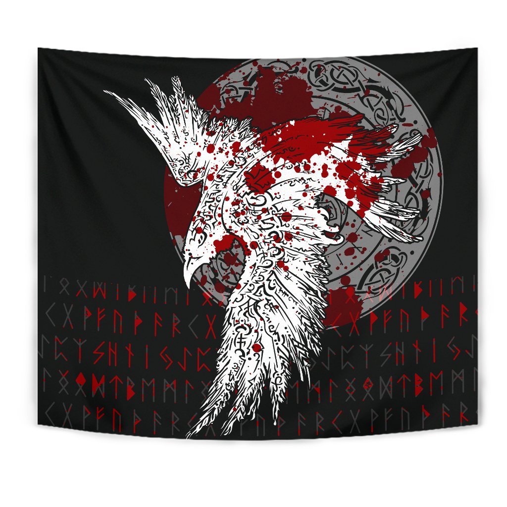 viking-tapestry-mystical-raven-tattoo-blood