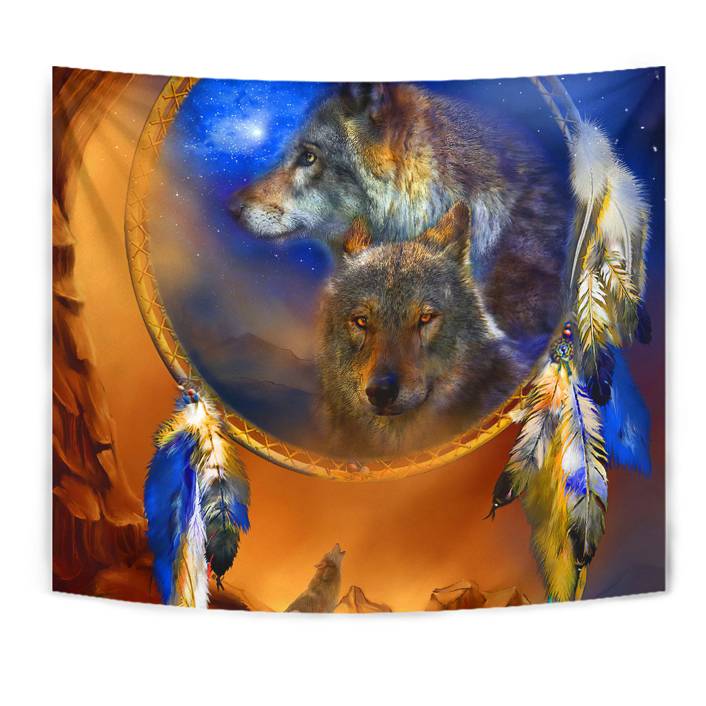 wolf-dreamcatcher-native-american-tapestry