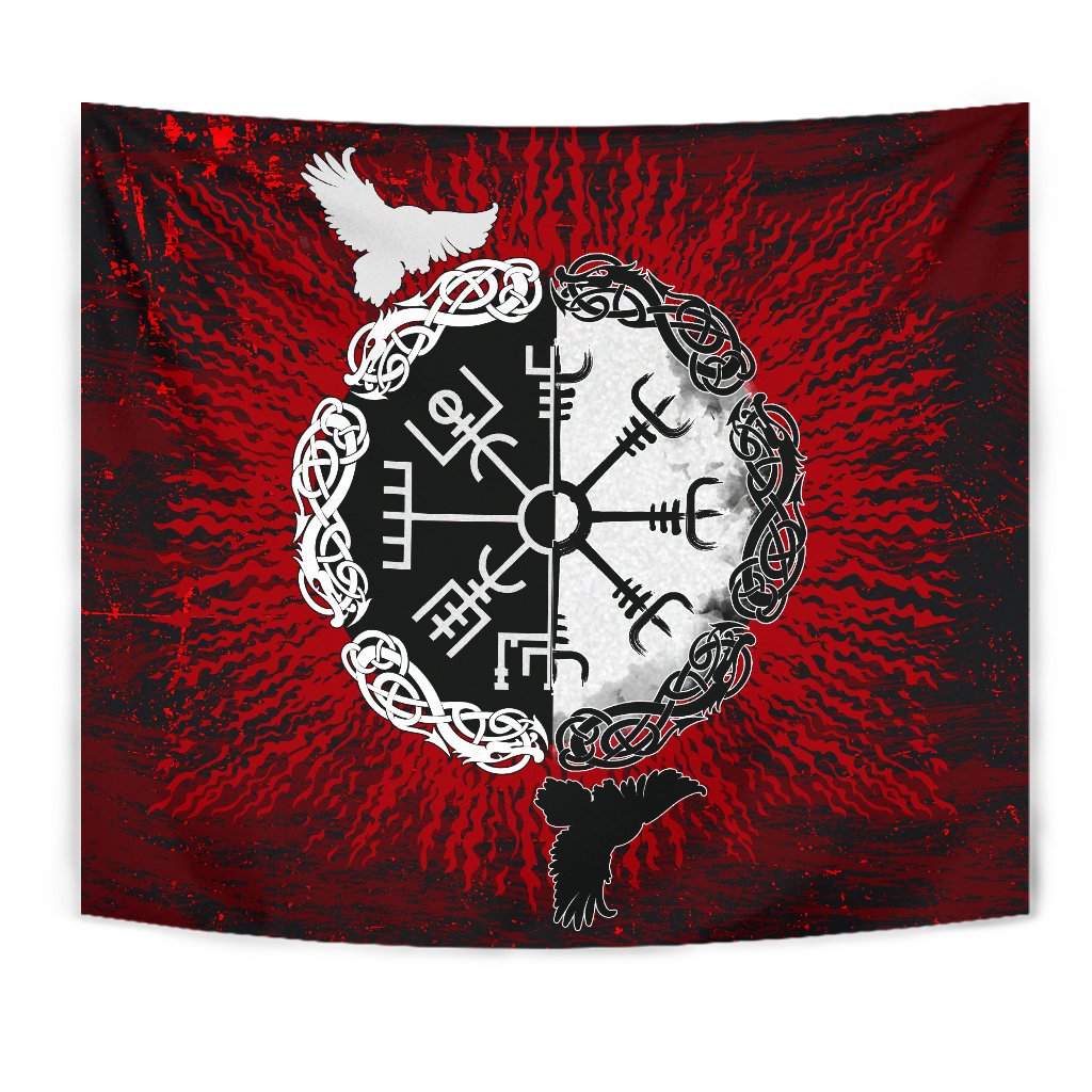 viking-tapestry-raven-of-odin-and-symbol-viking-on-blood-background