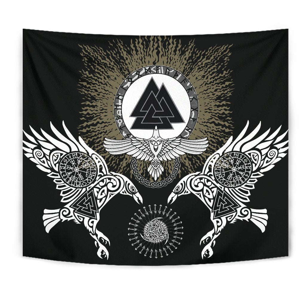 viking-tapestry-raven-valknut-and-vegvisir