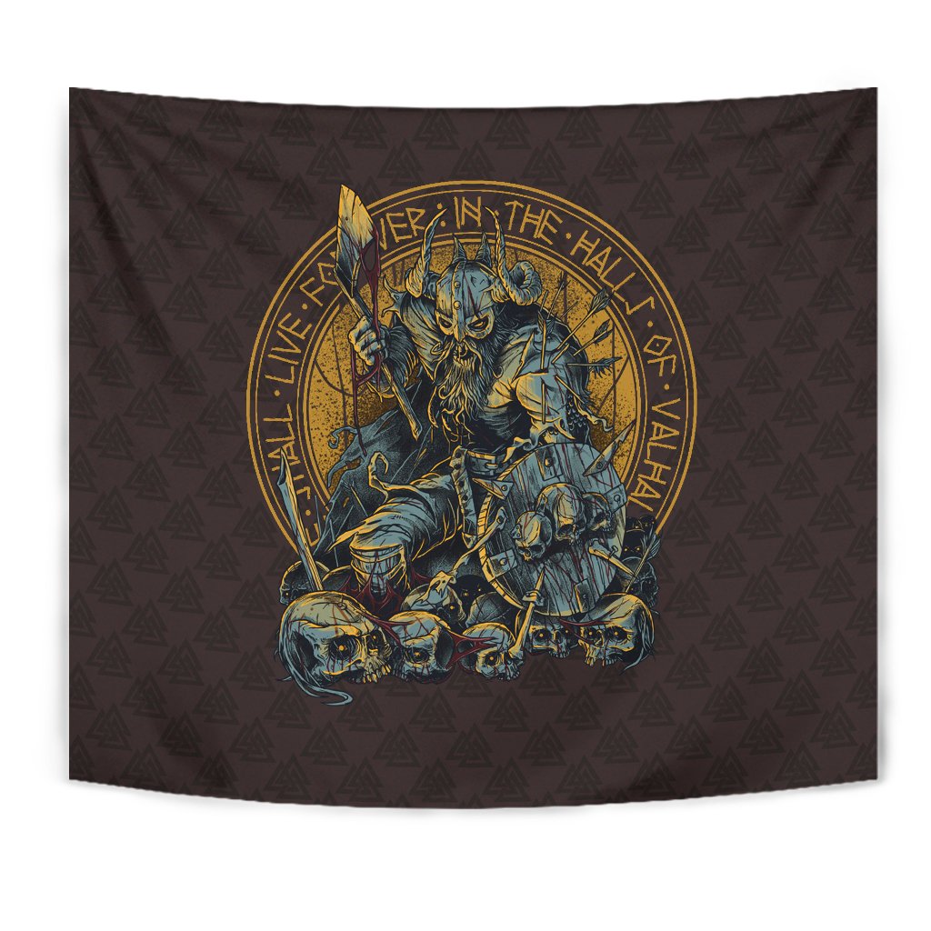 viking-tapestry-warrior-viking-shield-skull