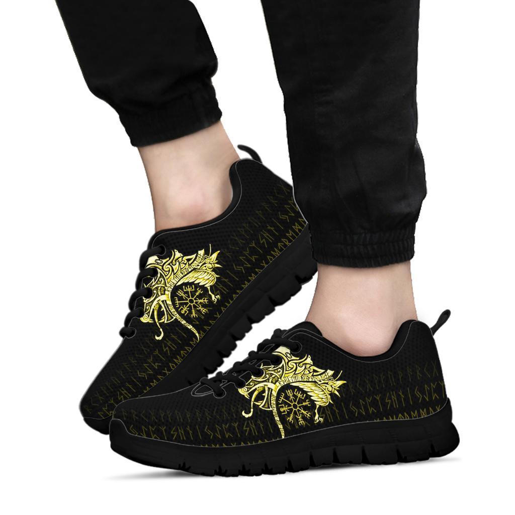 viking-sneakers-fenrir-raven-and-vegvisir-tattoo-yellow